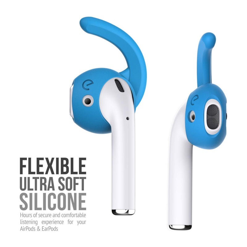 KeyBudz EarBuddyz 2.0 Ear Hooks and Covers Accessories Compatible with Apple AirPods 1 & 2 or EarPods Headphones/Earphones/Earbuds (3 Pairs) (Sky Blue) - Image 4
